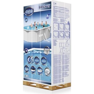 Стальной бассейн Bestway 56586 BW Hydrium 500х360х120см, 16296л, песч.фил.-нас 3028л/ч, лестн, тент, подст, попл.-доз