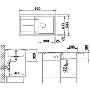 Кухонная мойка Blanco Metra 5 S белый (513037)
