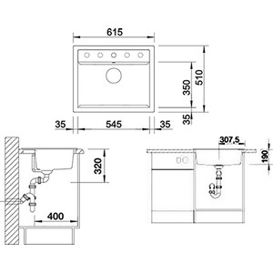 Кухонная мойка Blanco Dalago 6 кофе (515066)