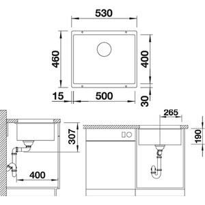 Кухонная мойка Blanco SubLine 500-U кофе (523441)