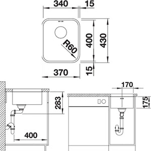 Кухонная мойка Blanco Supra 340-U (518199)