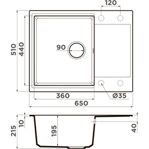 Кухонная мойка Omoikiri Daisen 65 BE ваниль (4993678)