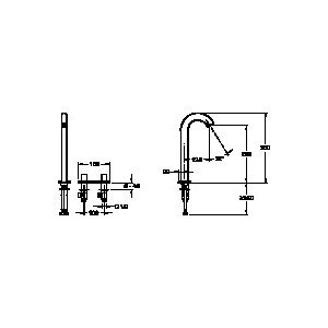 Смеситель для раковины Jacob Delafon Talan высокий, хром (E10094RU-CP)