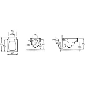 Комплект унитаза Jacob Delafon Terrace с инсталляцией Geberit (EDA102-00, E70019-00, 458.124.21.1)