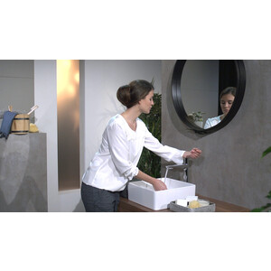Смеситель для раковины Hansgrohe Talis Select E высокий, с донным клапаном, хром (71752000)
