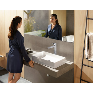 Смеситель для раковины Hansgrohe Metropol высокий, с донным клапаном Push-Open, хром (74512000)