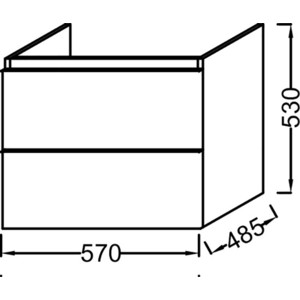 Тумба под раковину Jacob Delafon Odeon Up 57 квебекский дуб (EB878-E10)