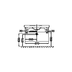 Тумба под раковину Jacob Delafon Odeon Up 57 квебекский дуб (EB878-E10)