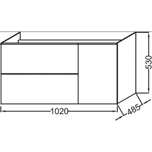 Тумба под раковину Jacob Delafon Odeon Up 100 дуб шампань (EB891-E19)