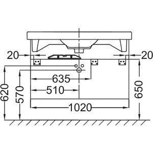 Тумба под раковину Jacob Delafon Odeon Up 100 дуб шампань (EB891-E19)