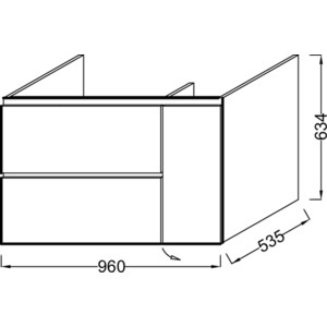 Тумба с раковиной Jacob Delafon Soprano 100 квебекский дуб (EB1331-N08-E10, EXK112-00)