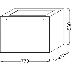 Тумба с раковиной Jacob Delafon Struktura 80 розовое дерево (EB1285-E13, EXH112-00)
