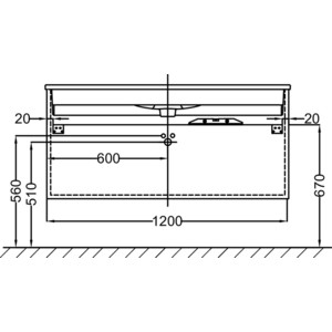 Тумба под раковину Jacob Delafon Vox 120 белая блестящая (EB2021-RA-G1C)