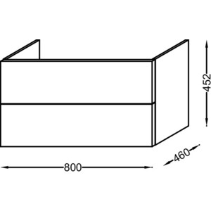 Тумба под раковину Jacob Delafon Vox 80 ореховое дерево (EB2078-R1-E16)