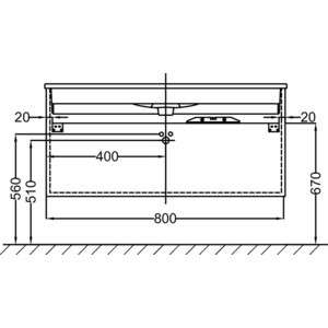 Тумба под раковину Jacob Delafon Vox 80 ореховое дерево (EB2078-R1-E16)