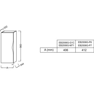 Пенал Jacob Delafon Stillness 40 петли слева, белый блестящий (EB2006G-G1C)