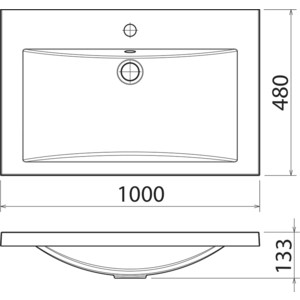 Раковина мебельная Florentina Анита 100x48 (10.150.01000.001)