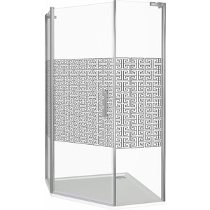 Душевой уголок Good Door Fantasy PNT-90-F-CH 90x90 прозрачный с рисунком Фантази, хром (ФА00002)