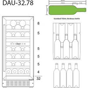 Винный шкаф Dunavox DAU-32.78DB