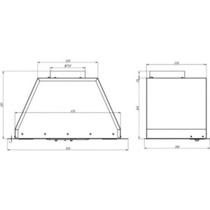 Вытяжка встраиваемая Elikor BF5634Q0 хром