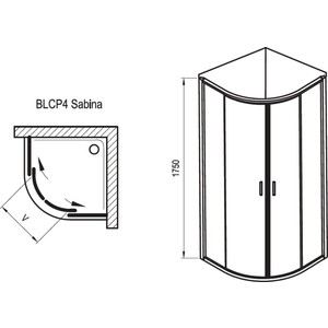Душевой уголок Ravak Blix BLCP4 80x80x175 матовый Грапе, белый (3B240140ZG)
