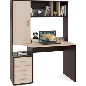 Компьютерный стол СОКОЛ КСТ-16 венге/беленый дуб