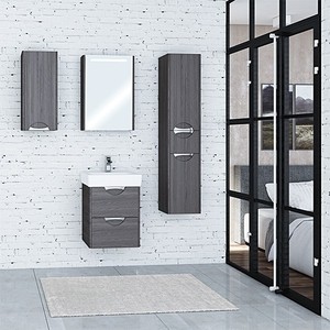 Зеркальный шкаф Акватон Сильва 50 дуб макиато (1A215502SIW5L)