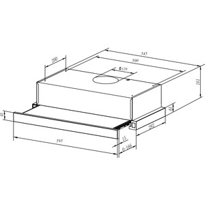 Вытяжка встраиваемая Weissgauff TEL 06 1M IX