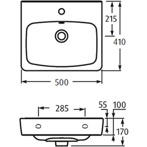 Раковина мебельная Santek Нео 50х41 (1WH302184)
