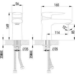 Смеситель для раковины Lemark Status (LM4406C)