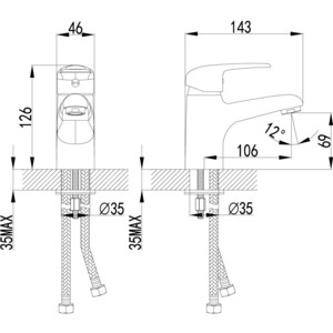 Смеситель для раковины Lemark Pramen (LM3306C)