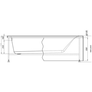 Фронтальная панель Aquanet Bright 175 H53 белая (216303)
