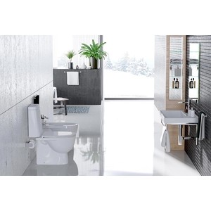 Унитаз-компакт Sanita luxe Fest Comfort SL DM с сиденьем микролифт, Clip UP (WC.CC/Fest/2-DM/WHT.G/S1)