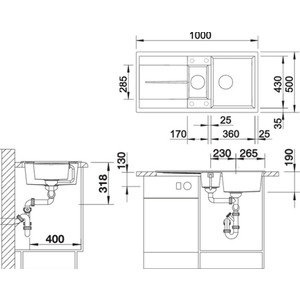 Кухонная мойка Blanco Metra 6 S-F жасмин (519116)