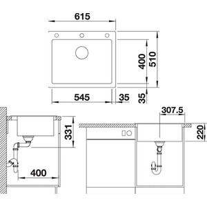 Кухонная мойка Blanco Pleon 6 серый беж (521686)