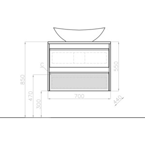 Тумба под раковину Style line Монако 70 осина лакобель (ЛС-00000623)