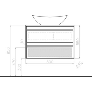 Тумба под раковину Style line Монако 80 осина лакобель (ЛС-00000634)