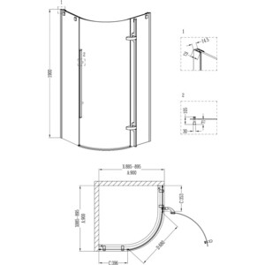 Душевой уголок Grossman Style 90x90 прозрачный, хром (GR-5090)