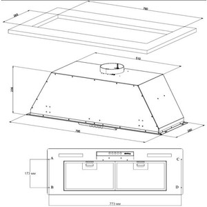 Вытяжка встраиваемая Korting KHI 9931 W