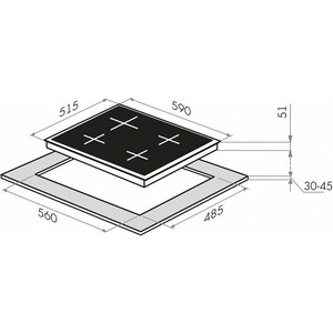 Газовая варочная панель MAUNFELD EGHG.64.43CW/G