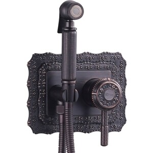 Гигиенический душ Lemark Jasmine встраиваемый, с гигиеническим набором, черная бронза (LM6619ORB)