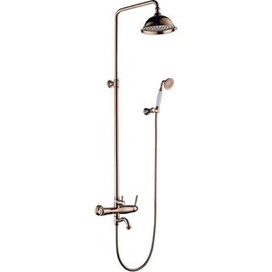 Душевая система Lemark Spark со смесителем, розовое золото (LM6762RG)