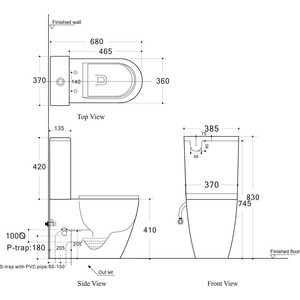 Унитаз (чаша) Aquanet Cetus-C1 BL-102N-TPT с тонким сиденьем микролифт (203342)