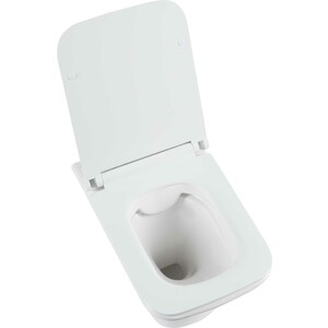 Унитаз подвесной безободковый Aquanet Cube-W CL-12248D с тонким сиденьем микролифт (210761)