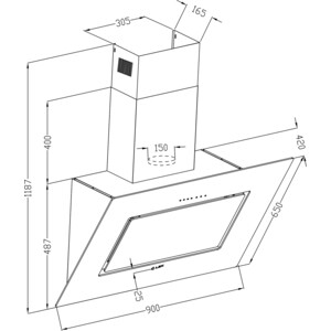 Вытяжка Lex LEILA 900 WHITE