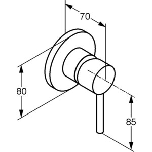 Смеситель для душа Kludi Bozz встраиваемый, для 38826 (389250576)
