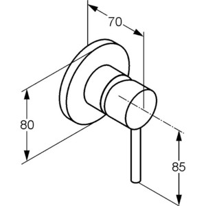 Смеситель для душа Kludi Bozz встраиваемый, для 38826 (389250576)