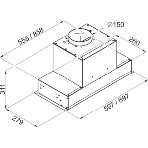 Вытяжка встраиваемая MAUNFELD FANTASY 60 белый