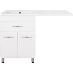 Тумба с раковиной Style line Валеро Люкс 60 (120L) под стиральную машину, белая (ЛС-00000578 + 2000949237411)