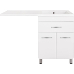 Тумба с раковиной Style line Валеро Люкс 60 (120R) под стиральную машину, белая (ЛС-00000578 + 2000949237428)